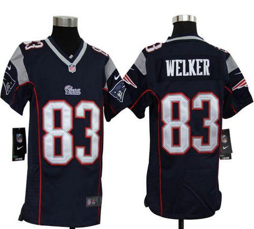 Patriots #83 Wes Welker Navy Blue Team Color Youth Stitched NFL Elite Jersey