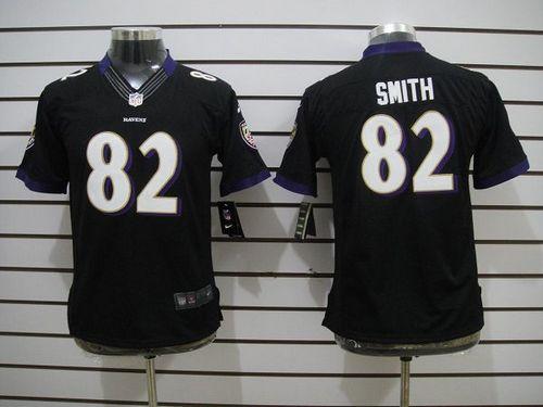 Ravens #82 Torrey Smith Black Alternate Youth Stitched NFL Limited Jersey