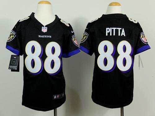 Ravens #88 Dennis Pitta Black Alternate Youth Stitched NFL New Elite Jersey