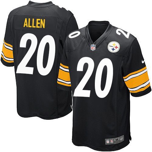 Steelers #20 Will Allen Black Team Color Youth Stitched NFL Elite Jersey