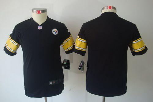 Steelers Blank Black Team Color Youth Stitched NFL Limited Jersey