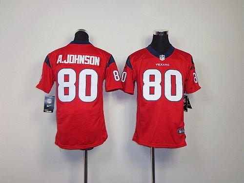 Texans #80 Andre Johnson Red Alternate Youth Stitched NFL Elite Jersey