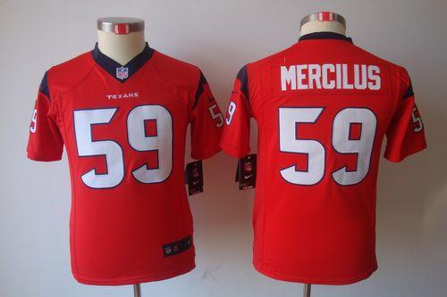 Texans #59 Whitney Mercilus Red Alternate Youth Stitched NFL Limited Jersey