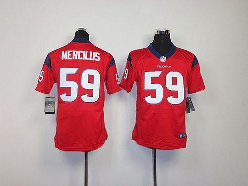 Texans #59 Whitney Mercilus Red Alternate Youth Stitched NFL Elite Jersey