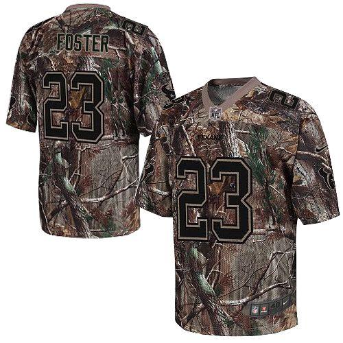 Texans #23 Arian Foster Camo Youth Stitched NFL Realtree Elite Jersey