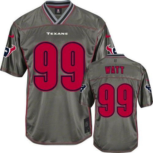 Texans #99 J.J. Watt Grey Youth Stitched NFL Elite Vapor Jersey