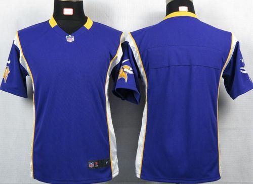 Vikings Blank Purple Team Color Youth NFL Game Jersey