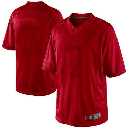 49ers #7 Colin Kaepernick Red Men's Stitched NFL Drenched Limited Jersey