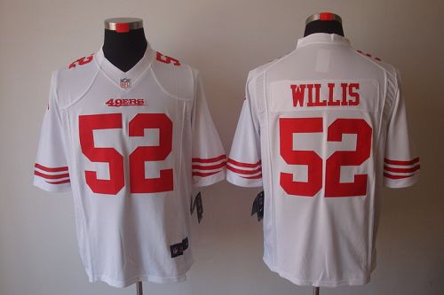 49ers #52 Patrick Willis White Men's Stitched NFL Limited Jersey