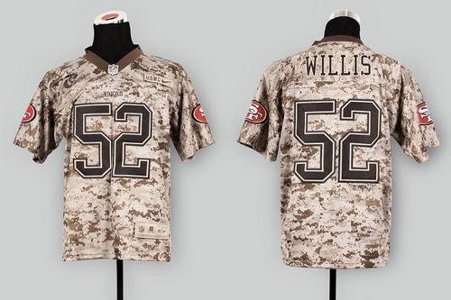 49ers #52 Patrick Willis Camo USMC Men's Stitched NFL New Elite Jersey