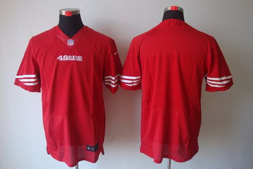 49ers Blank Red Team Color Men's Stitched NFL Elite Jersey