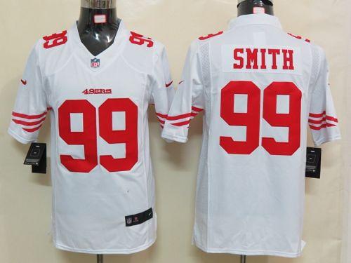 49ers #99 Aldon Smith White Men's Stitched NFL Limited Jersey