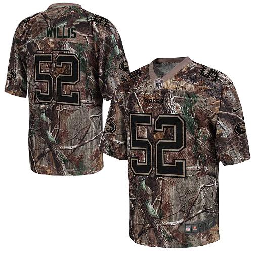 49ers #52 Patrick Willis Camo Men's Stitched NFL Realtree Elite Jersey