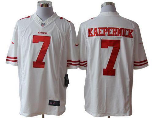 49ers #7 Colin Kaepernick White Men's Stitched NFL Limited Jersey