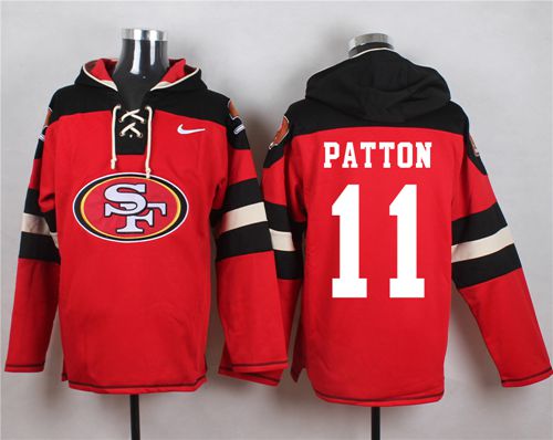49ers #11 Quinton Patton Red Player Pullover NFL Hoodie