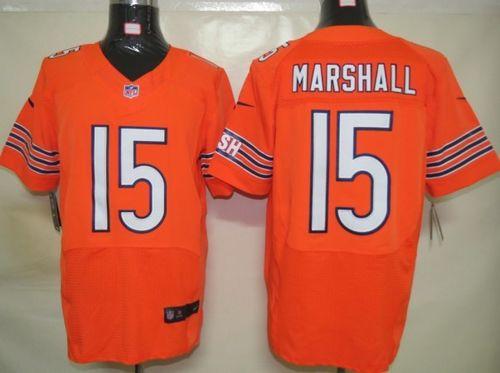 Bears #15 Brandon Marshall Orange Alternate Men's Stitched NFL Elite Jersey