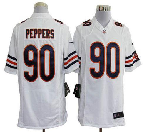 Bears #90 Julius Peppers White Men's Stitched NFL Game Jersey