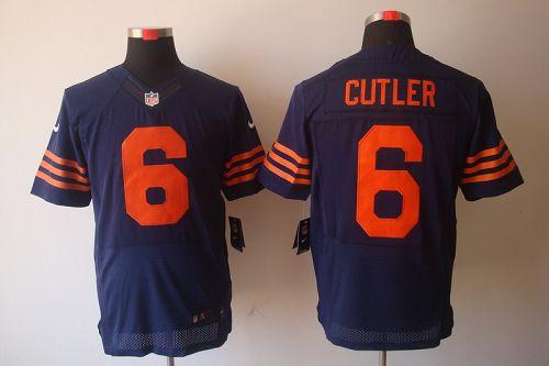Bears #6 Jay Cutler Navy Blue 1940s Throwback Men's Stitched NFL Elite Jersey