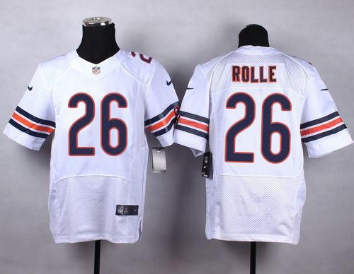 Bears #26 Antrel Rolle White Men's Stitched NFL Elite Jersey