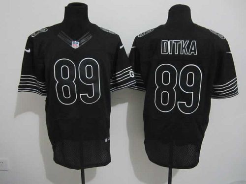 Bears #89 Mike Ditka Black Shadow Men's Stitched NFL Elite Jersey