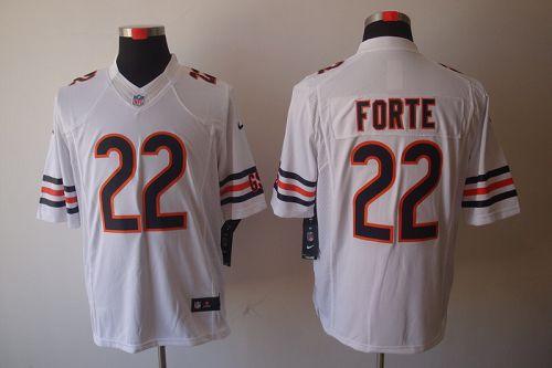 Bears #22 Matt Forte White Men's Stitched NFL Limited Jersey