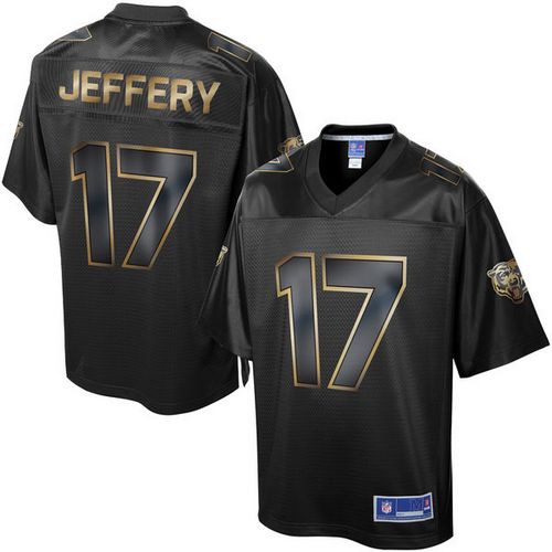 Bears #17 Alshon Jeffery Pro Line Black Gold Collection Men's Stitched NFL Game Jersey