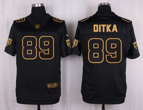Bears #89 Mike Ditka Black Men's Stitched NFL Elite Pro Line Gold Collection Jersey