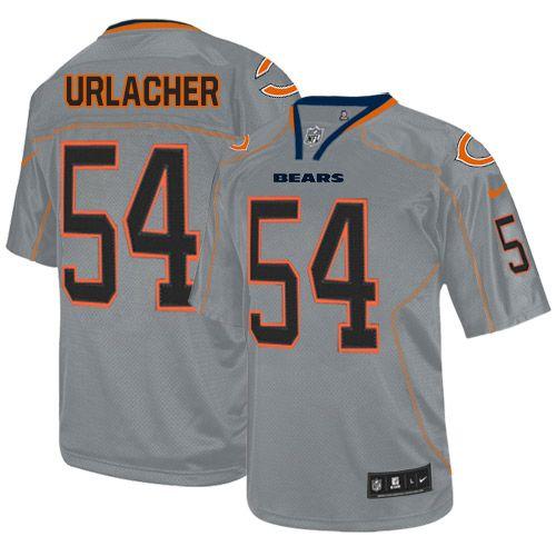 Bears #54 Brian Urlacher Lights Out Grey Men's Stitched NFL Elite Jersey