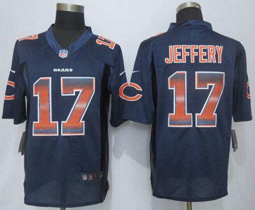 Bears #17 Alshon Jeffery Navy Blue Team Color Men's Stitched NFL Limited Strobe Jersey