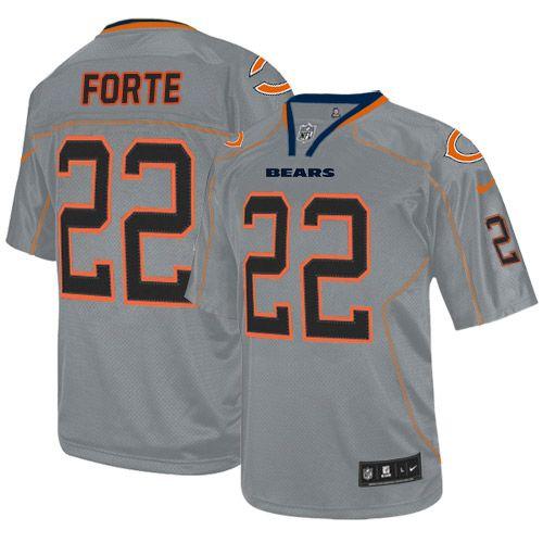Bears #22 Matt Forte Lights Out Grey Men's Stitched NFL Elite Jersey