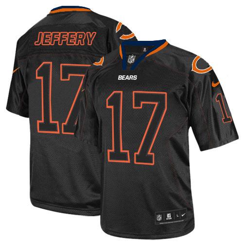 Bears #17 Alshon Jeffery Lights Out Black Men's Stitched NFL Elite Jersey