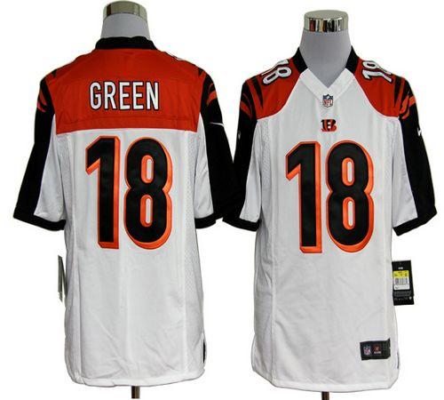 Bengals #18 A.J. Green White Men's Stitched NFL Game Jersey