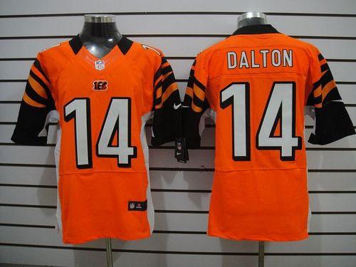 Bengals #14 Andy Dalton Orange Alternate Men's Stitched NFL Elite Jersey