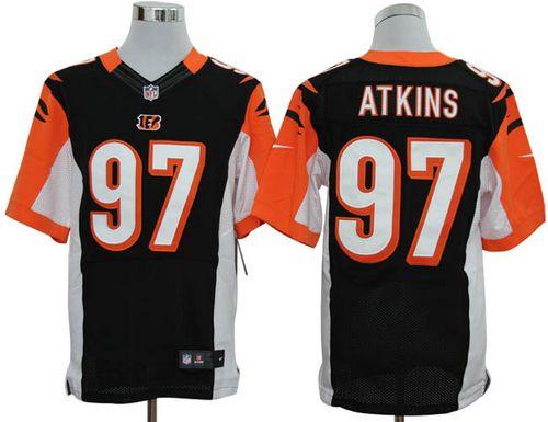Bengals #97 Geno Atkins Black Team Color Men's Stitched NFL Elite Jersey