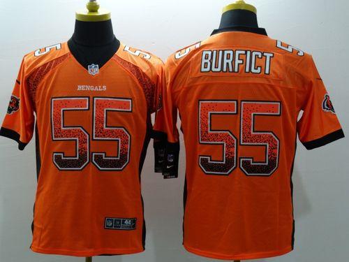 Bengals #55 Vontaze Burfict Orange Alternate Men's Stitched NFL Elite Drift Fashion Jersey