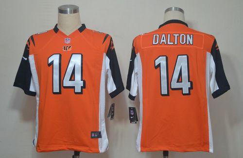 Bengals #14 Andy Dalton Orange Alternate Men's Stitched NFL Game Jersey