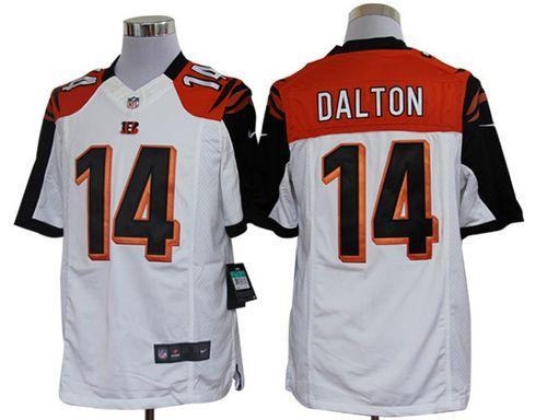 Bengals #14 Andy Dalton White Men's Stitched NFL Limited Jersey