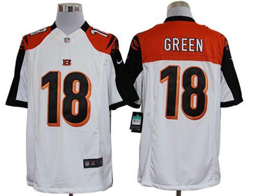Bengals #18 A.J. Green White Men's Stitched NFL Limited Jersey