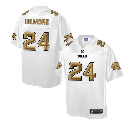 Bills #24 Stephon Gilmore White Men's NFL Pro Line Fashion Game Jersey