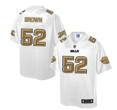 Bills #52 Preston Brown White Men's NFL Pro Line Fashion Game Jersey