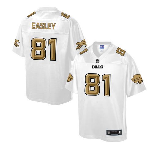 Bills #81 Marcus Easley White Men's NFL Pro Line Fashion Game Jersey