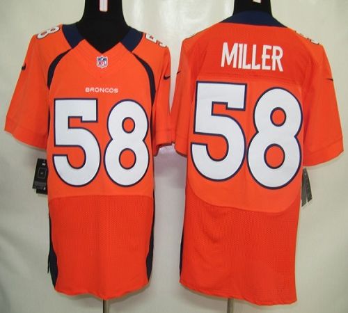 Broncos #58 Von Miller Orange Team Color Men's Stitched NFL Elite Jersey