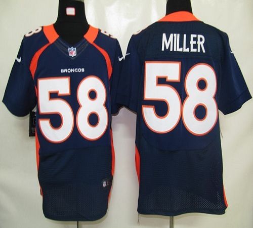 Broncos #58 Von Miller Navy Blue Alternate Men's Stitched NFL Elite Jersey