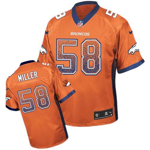 Broncos #58 Von Miller Orange Team Color Men's Stitched NFL Elite Drift Fashion Jersey