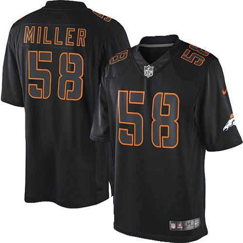 Broncos #58 Von Miller Black Men's Stitched NFL Impact Limited Jersey