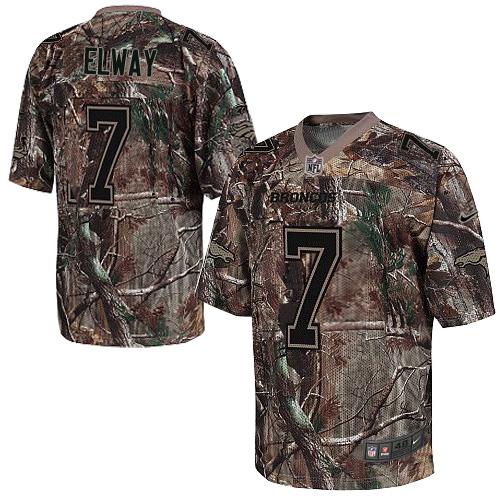 Broncos #7 John Elway Camo Men's Stitched NFL Realtree Elite Jersey