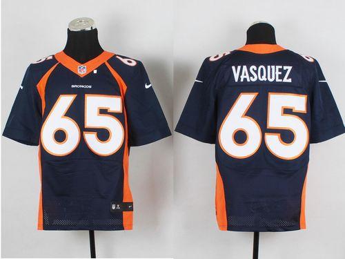 Broncos #65 Louis Vasquez Navy Blue Alternate Men's Stitched NFL New Elite Jersey