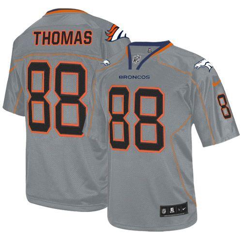 Broncos #88 Demaryius Thomas Lights Out Grey Men's Stitched NFL Elite Jersey
