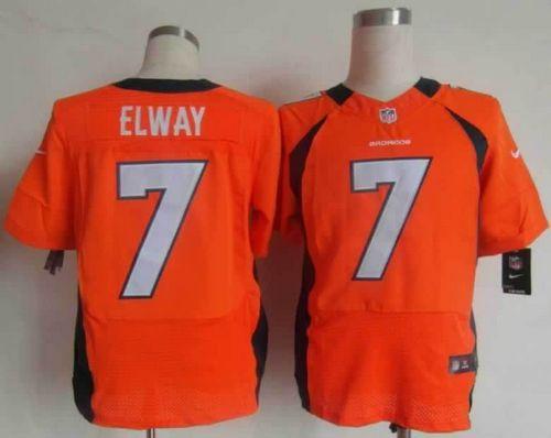 Broncos #7 John Elway Orange Team Color Men's Stitched NFL Elite Jersey