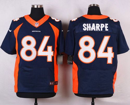Broncos #84 Shannon Sharpe Navy Blue Alternate Men's Stitched NFL Elite Jersey